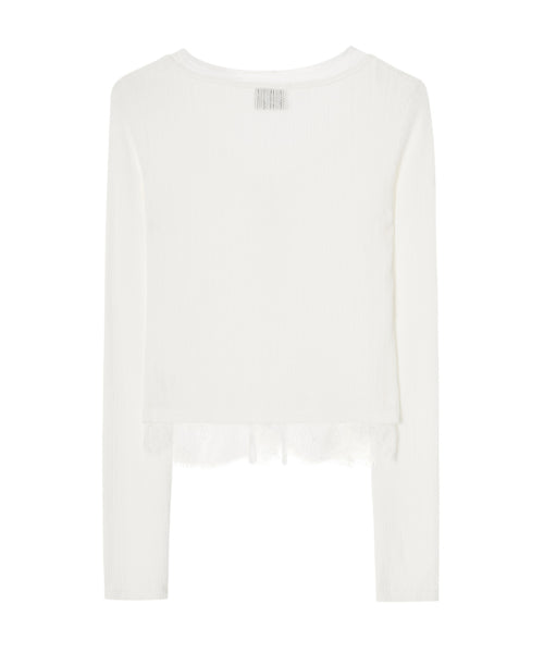 Laura Lace Layered Cardigan [WHITE]