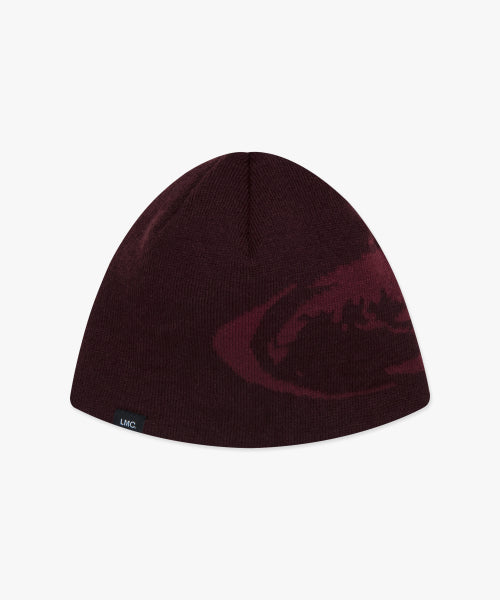 OVAL GLOBE BEANIE burgundy