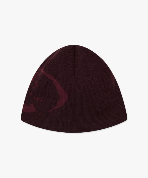 OVAL GLOBE BEANIE burgundy