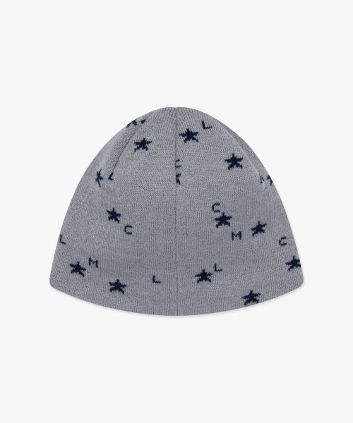 STAR UNCUFFED BEANIE gray