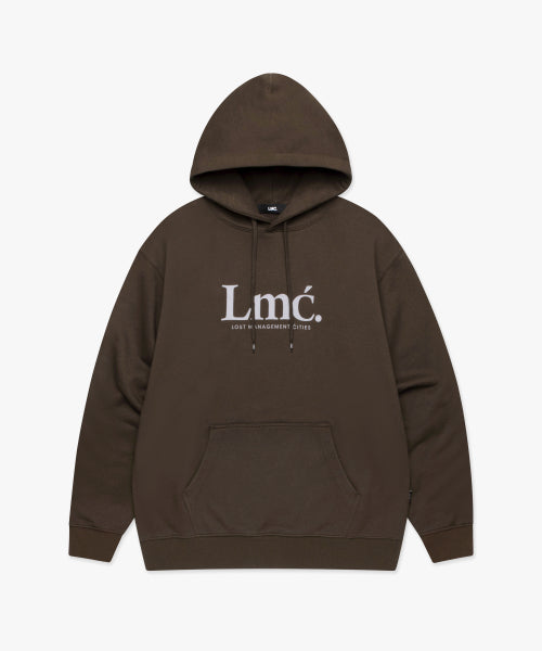 SERIF LOGO HOODIE brown