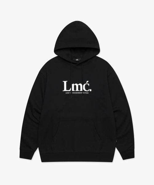 SERIF LOGO HOODIE black