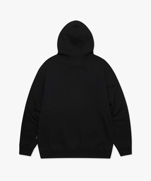 SERIF LOGO HOODIE black