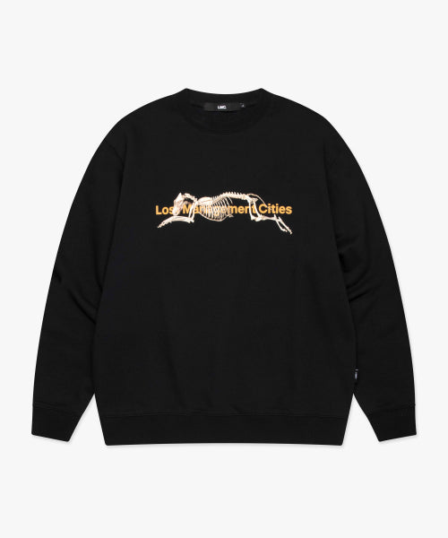 SKELETON DOG SWEATSHIRT black