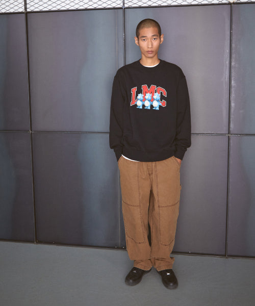THREE BEARS ARCH LOGO SWEATSHIRT vintage blue
