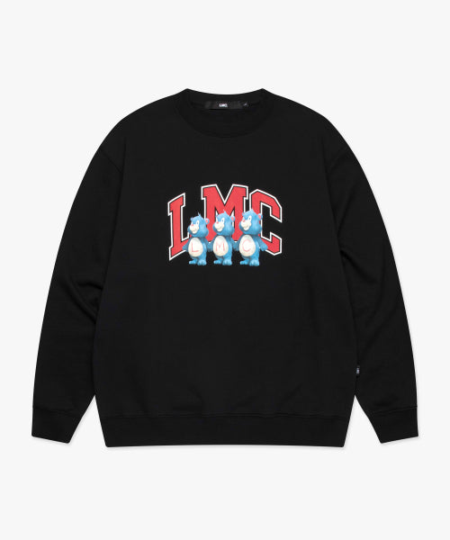 THREE BEARS ARCH LOGO SWEATSHIRT black
