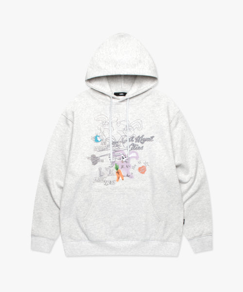 DOODLE DRAWING HOODIE light heather gray