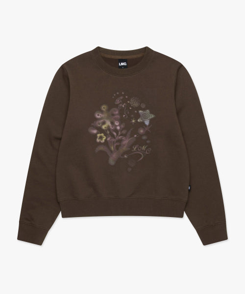 WM BLURRING FLOWER SWEATSHIRT brown