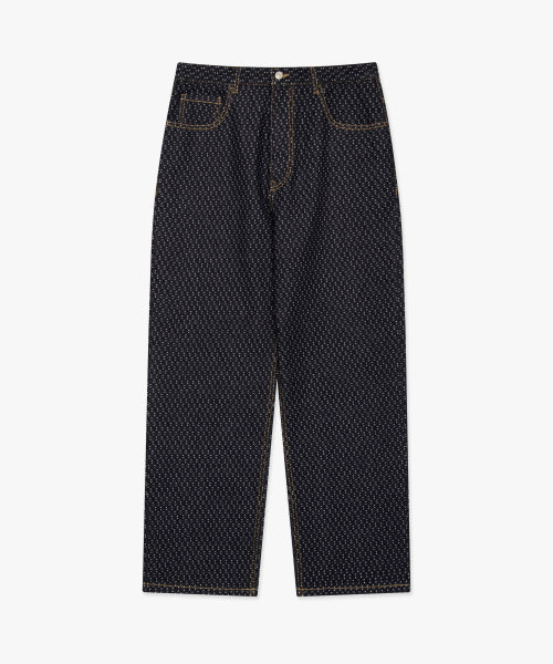 POCKET STITCH DENIM PANTS indigo