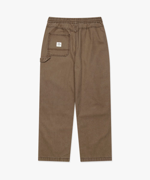 CONTRAST STITCH WORK PANTS beige