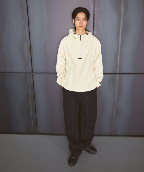 CONTRAST STITCH WORK PANTS black