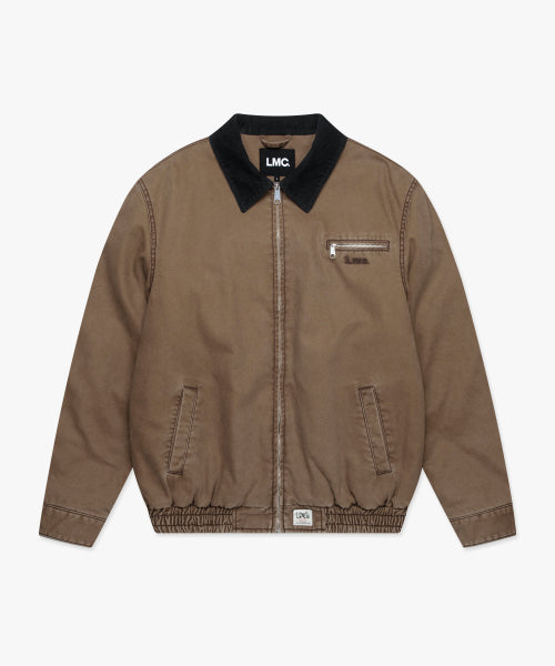 CONTRAST STITCH WORK JAKCET beige