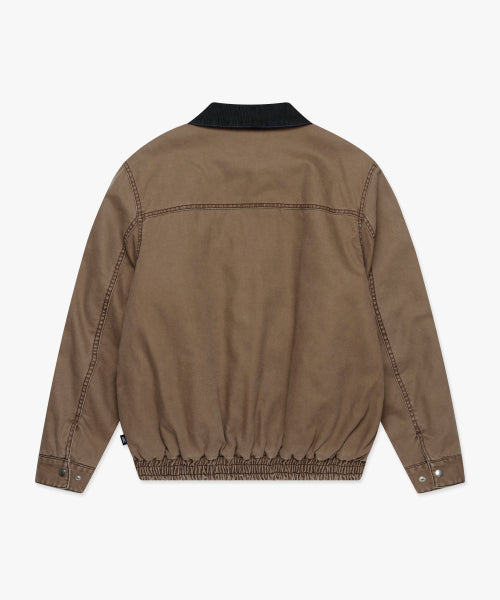 CONTRAST STITCH WORK JAKCET beige