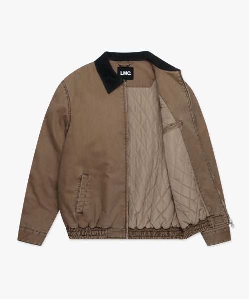 CONTRAST STITCH WORK JAKCET beige