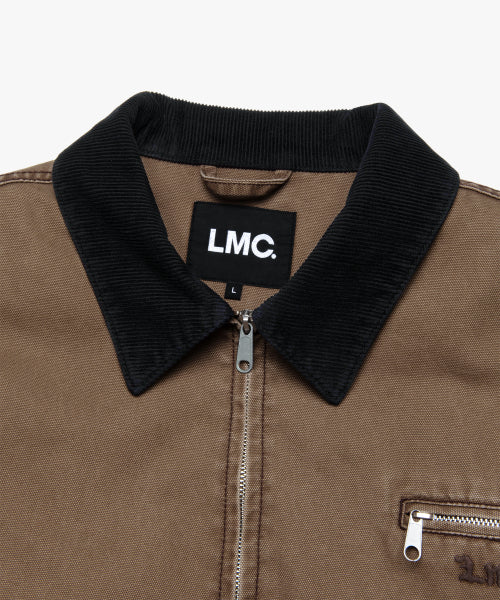 CONTRAST STITCH WORK JAKCET beige