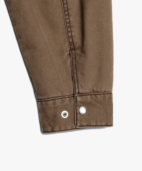 CONTRAST STITCH WORK JAKCET beige