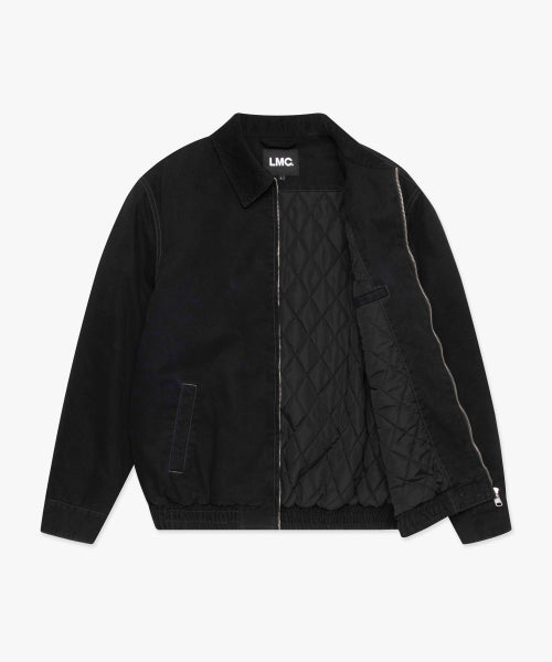 CONTRAST STITCH WORK JAKCET black