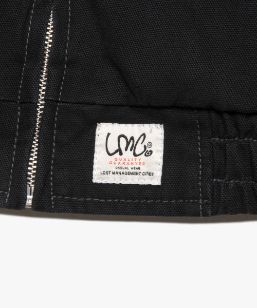 CONTRAST STITCH WORK JAKCET black