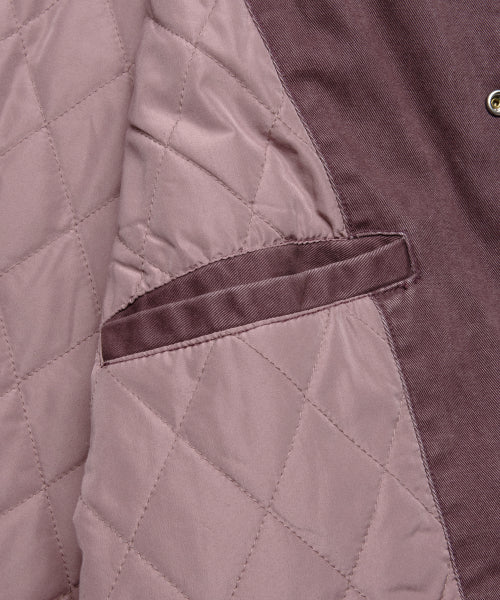 WASHED VARSITY JACKET dark pink