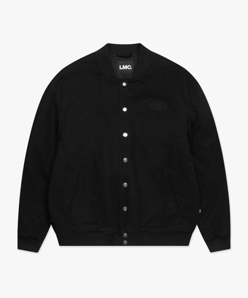 WASHED VARSITY JACKET black
