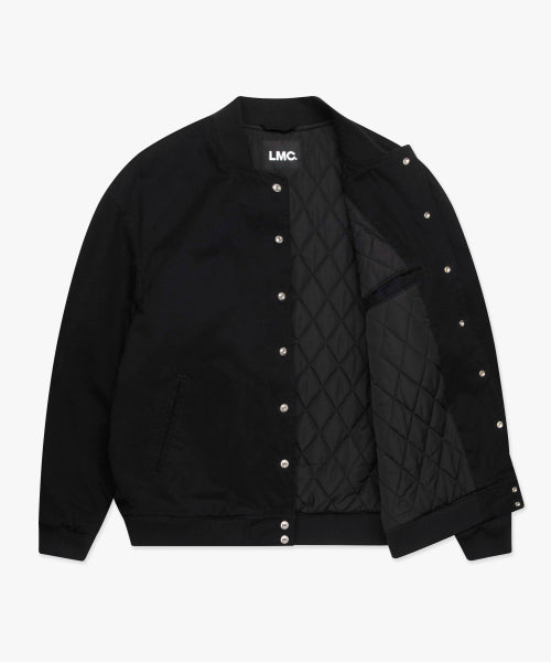 WASHED VARSITY JACKET black