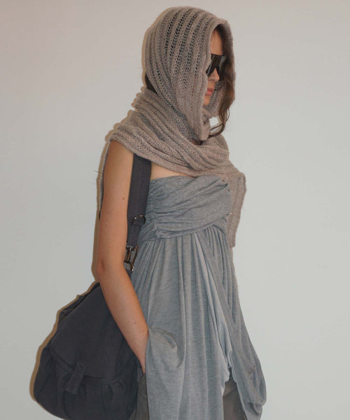 Fluffy Fringe Scarf Oatmeal