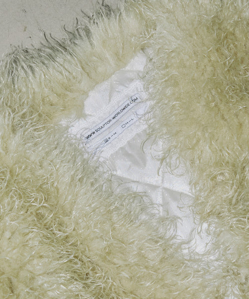 Faux Fur Middle Jacket Pale Green