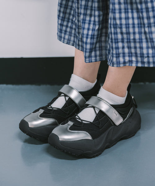 BRYN VELCRO SNEAKERS V2 - DARK SILVER