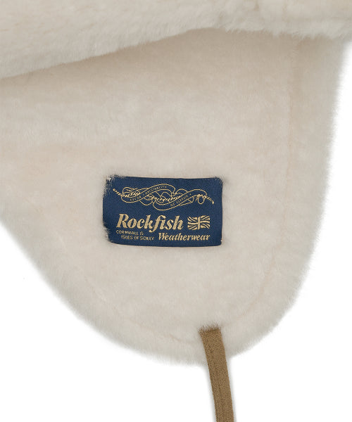 SHEARLING TROOPER HAT - BROWN