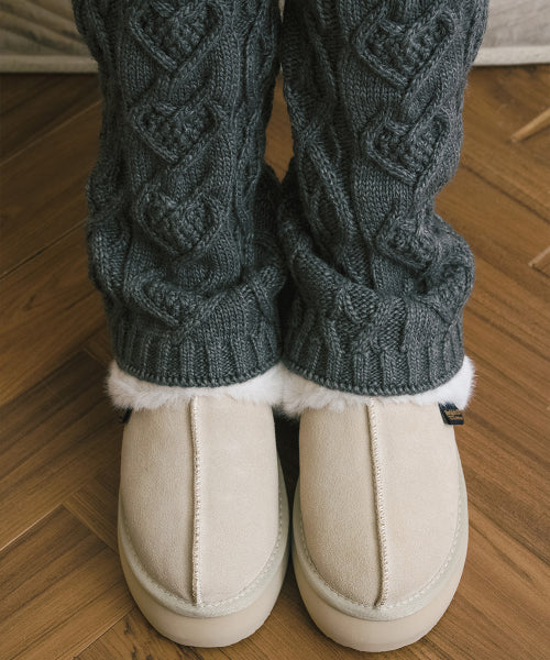DIAMOND CABLE LEG WARMERS - 3 colors