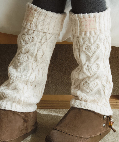 DIAMOND CABLE LEG WARMERS - 3 colors