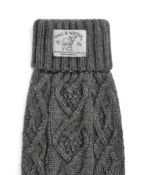 DIAMOND CABLE LEG WARMERS - 3 colors