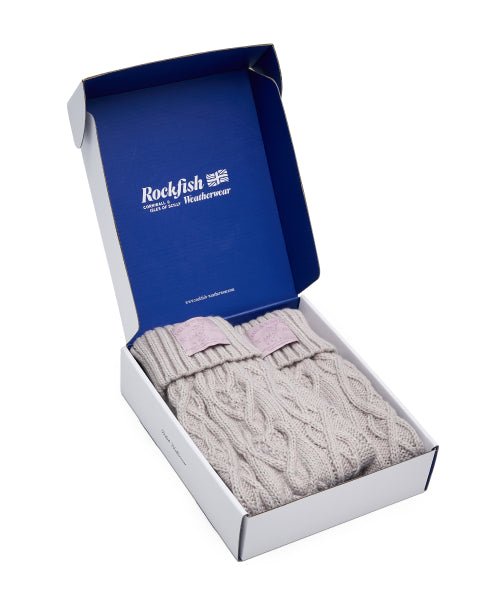 DIAMOND CABLE LEG WARMERS - 3 colors