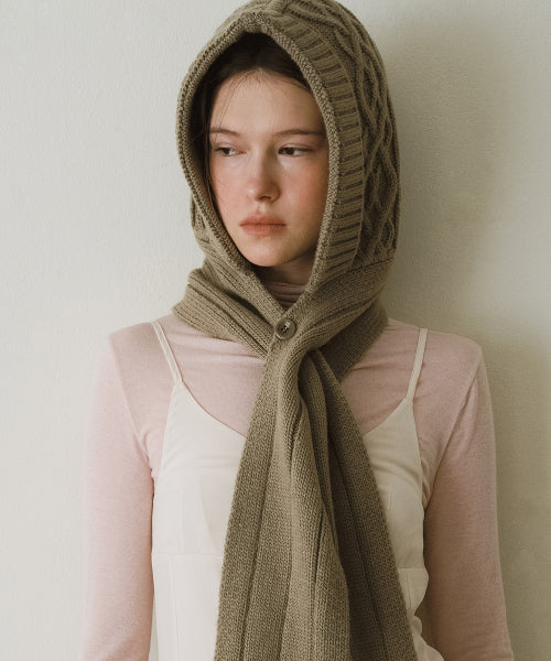 DIAMOND CABLE BALACLAVA - 4 colors
