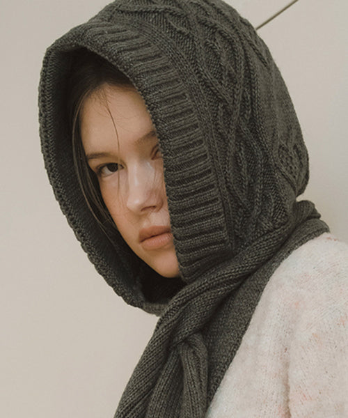 DIAMOND CABLE BALACLAVA - 4 colors