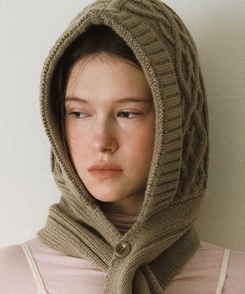 DIAMOND CABLE BALACLAVA - 4 colors