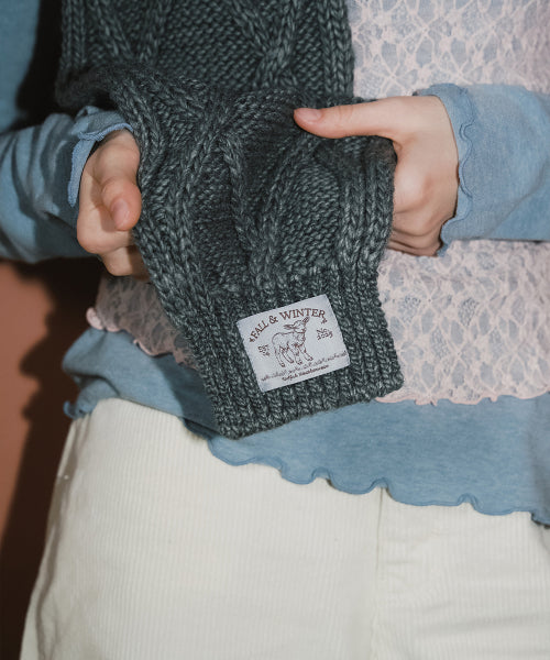 DIAMOND CABLE SCARF - 4 colors