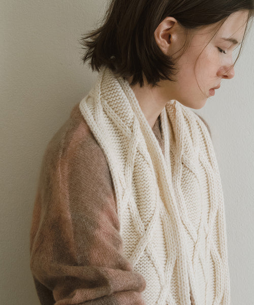 DIAMOND CABLE SCARF - 4 colors