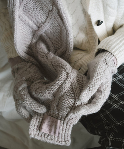 DIAMOND CABLE SCARF - 4 colors