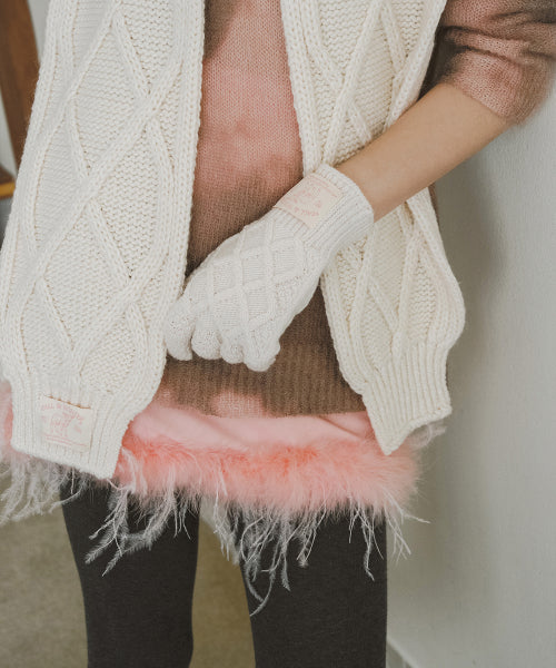 DIAMOND CABLE SCARF - 4 colors