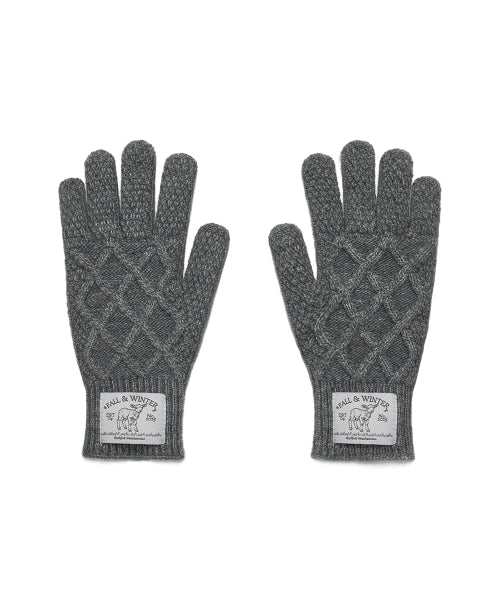 DIAMOND CABLE GLOVES - 4 colors
