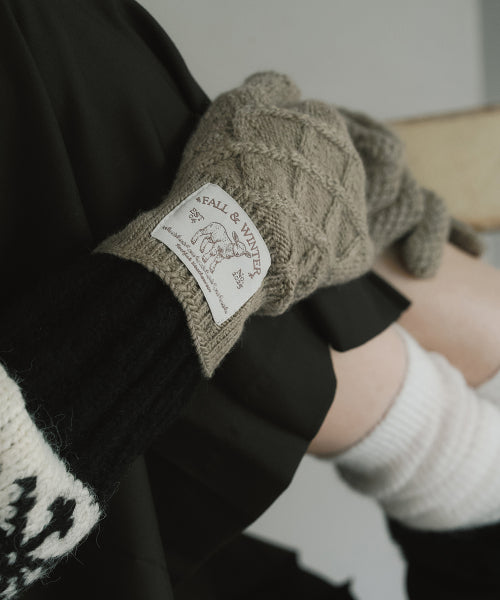 DIAMOND CABLE GLOVES - 4 colors