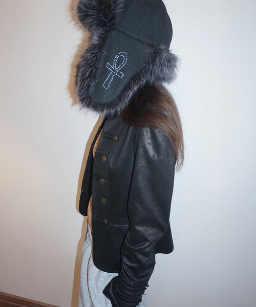 Wool Trooper Hat Charcoal
