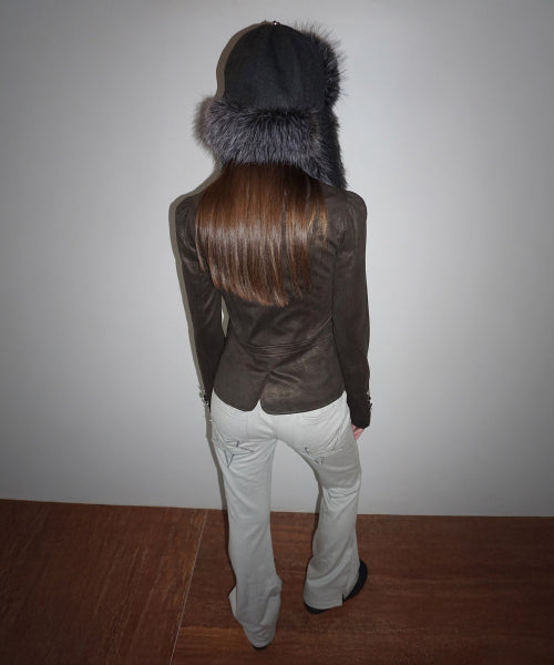 Wool Trooper Hat Charcoal