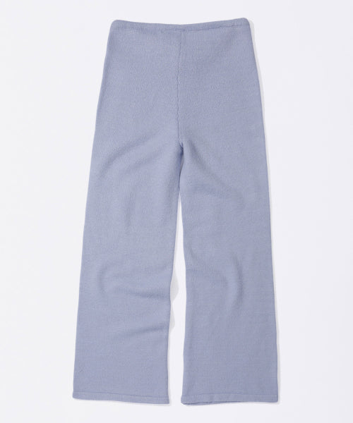 Ankh Boucle Knit Pants Misty Blue