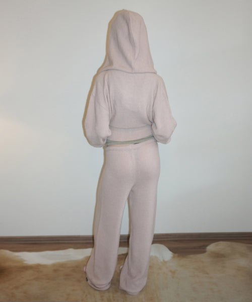 Ankh Boucle Knit Pants Pink