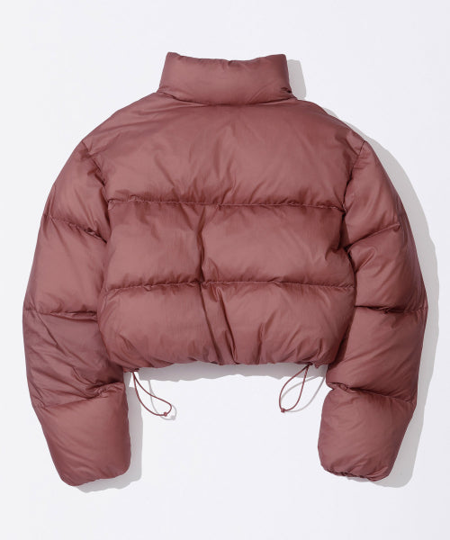 Matte Cropped Puffer Down Plum Red