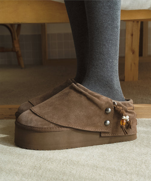 STUD MAXI FOLDED MULES - 2 colors