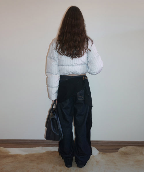 So Demure Cropped Puffer Down Ivory