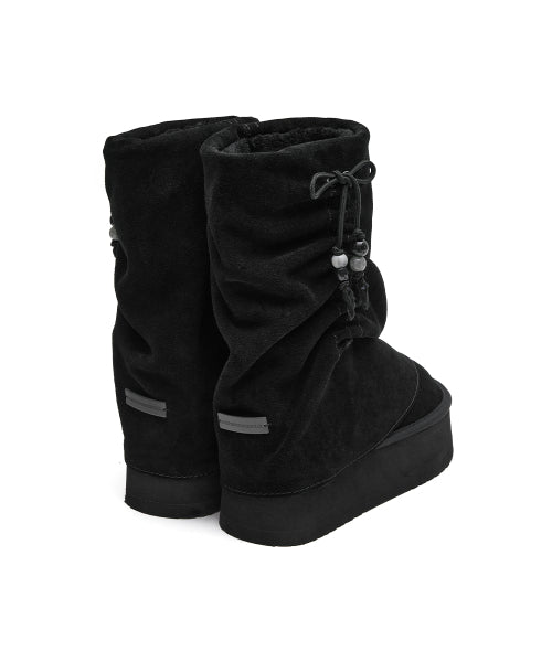 GATHERED MAXI FOLDED BOOTS MIDDLE - 2 colors